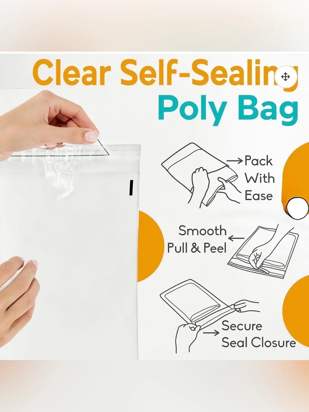 Resealable Clear Poly Mailers 10” x 13” - Set of 20